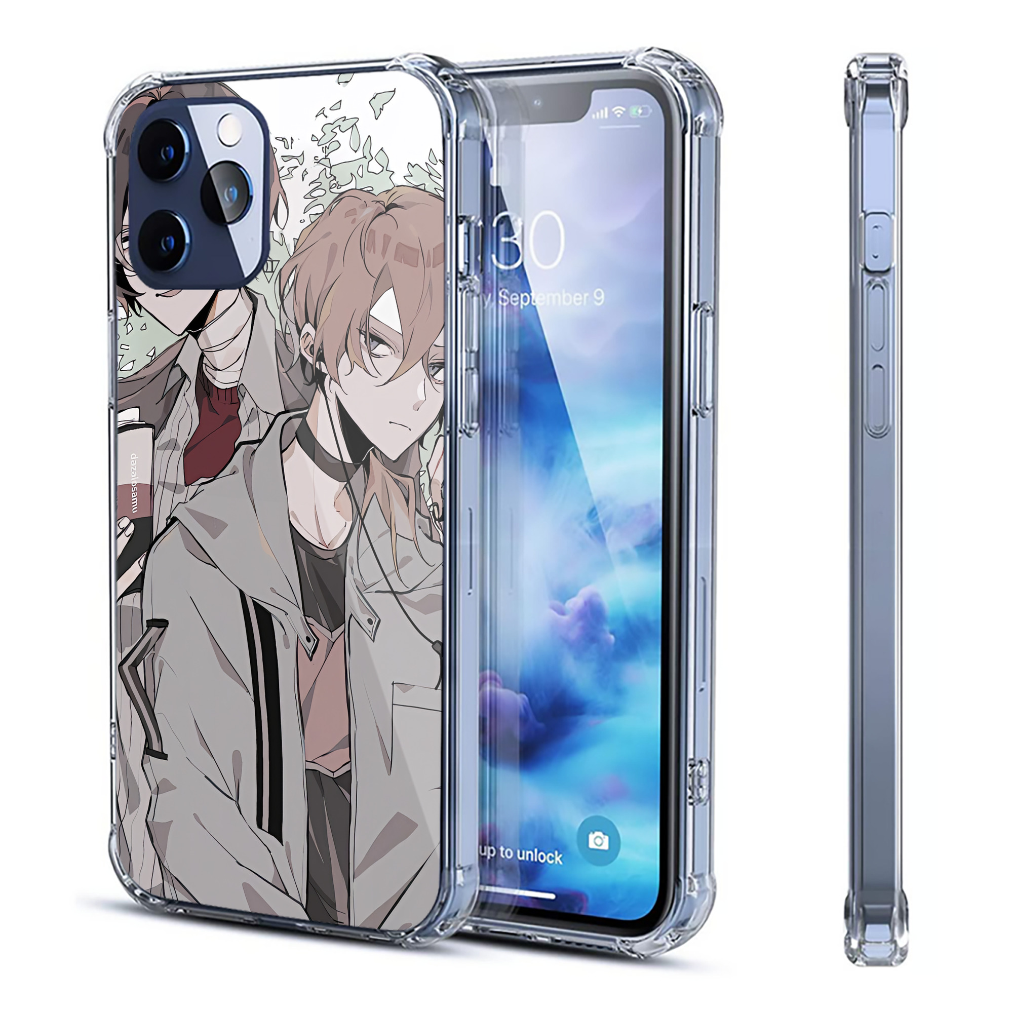 （画像用） 文豪ストレイドッグス Bungo Stray Dogs 【iPhone 12シリーズ対応】透明スマホケース（クリアソフトケース）